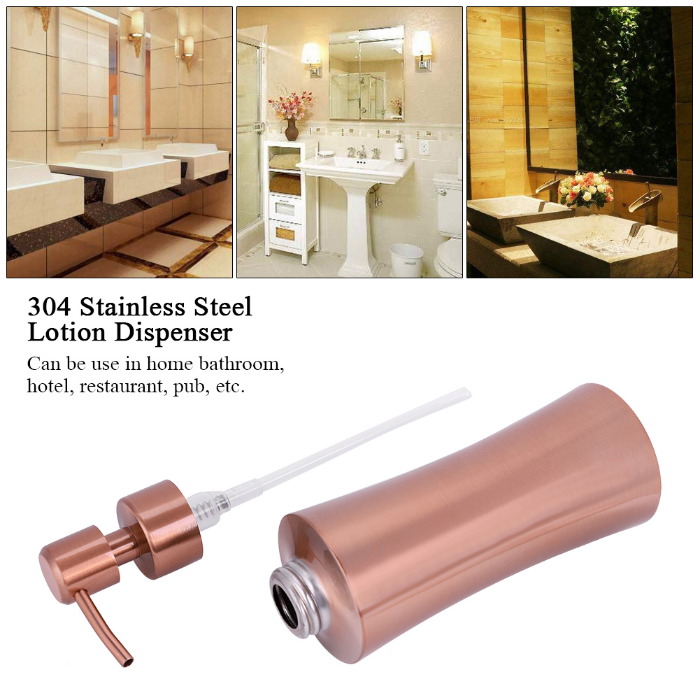 Seifen-, Flüssigseifen-, Shampoo- Und Lotionspender Aus Edelstahl 304, Badezimmeraccessoire Für Zuhause Und Hotel (250 Ml)