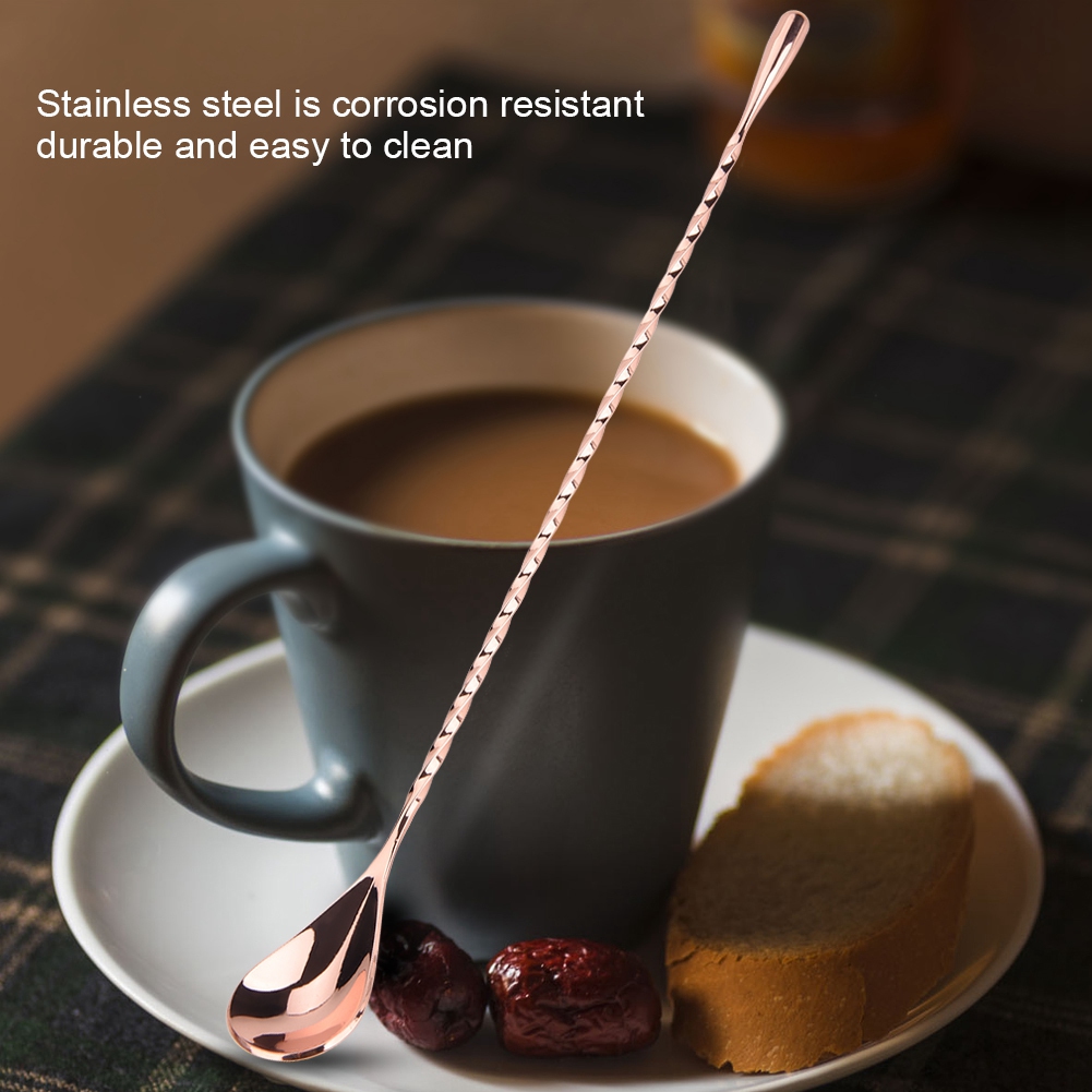 1 Stück Cocktaillöffel Aus Edelstahl, Getränke- Und Kaffeemischwerkzeug Mit Langem Griff (nr. 5)