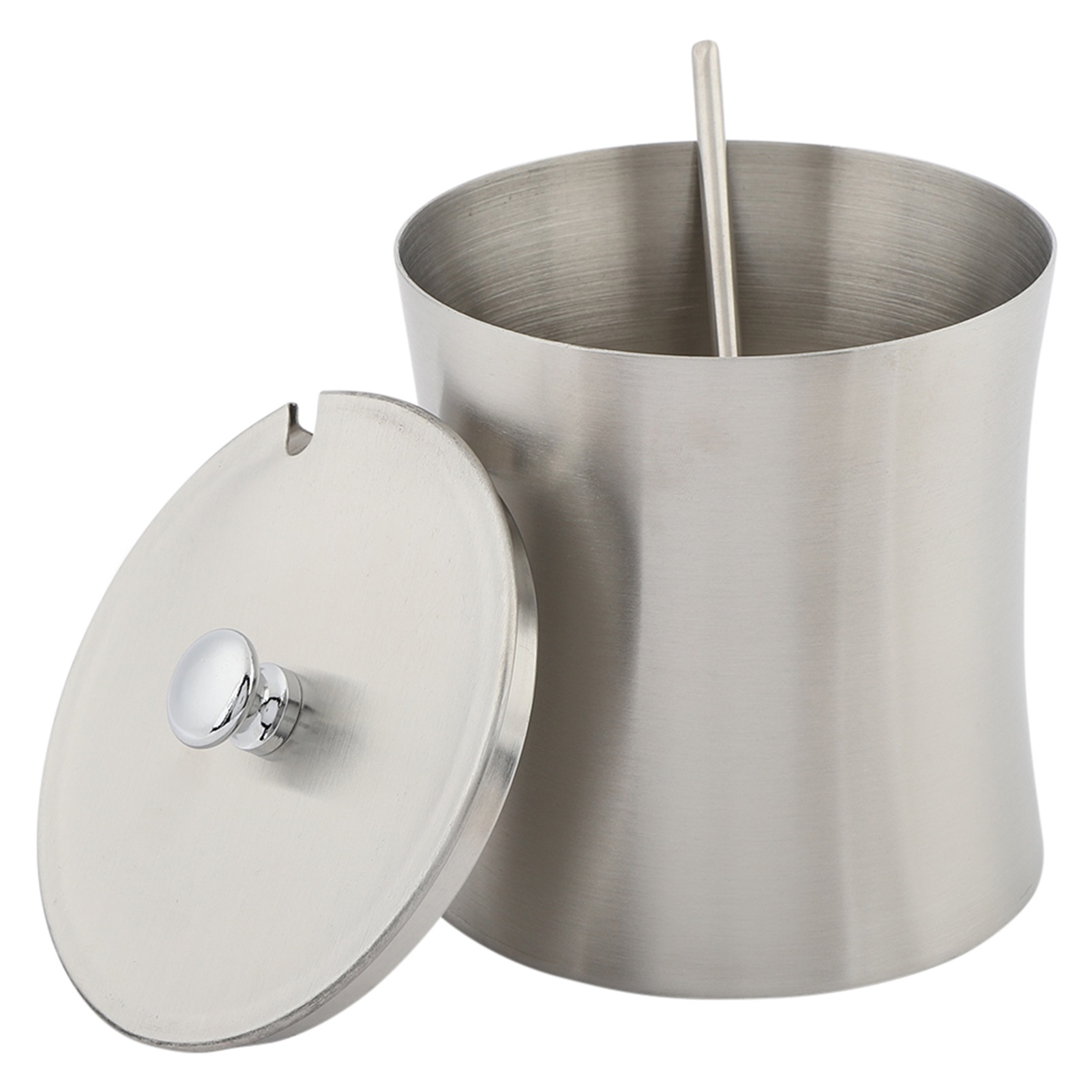 Zuckerdose Aus Edelstahl, Gewürzstreuer Für Salz, Pfeffer Und Andere Würzmittel Mit Deckel Und Löffel