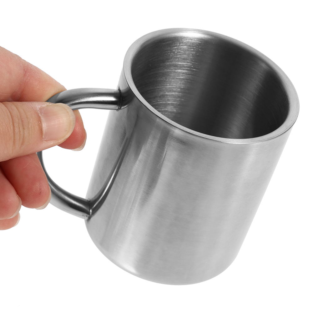 Tragbarer Edelstahlbecher Mit Doppelwand Für Studenten, Ideal Für Reisen, Camping, Kaffee, Tee Und Milch – Robust Und Langlebig