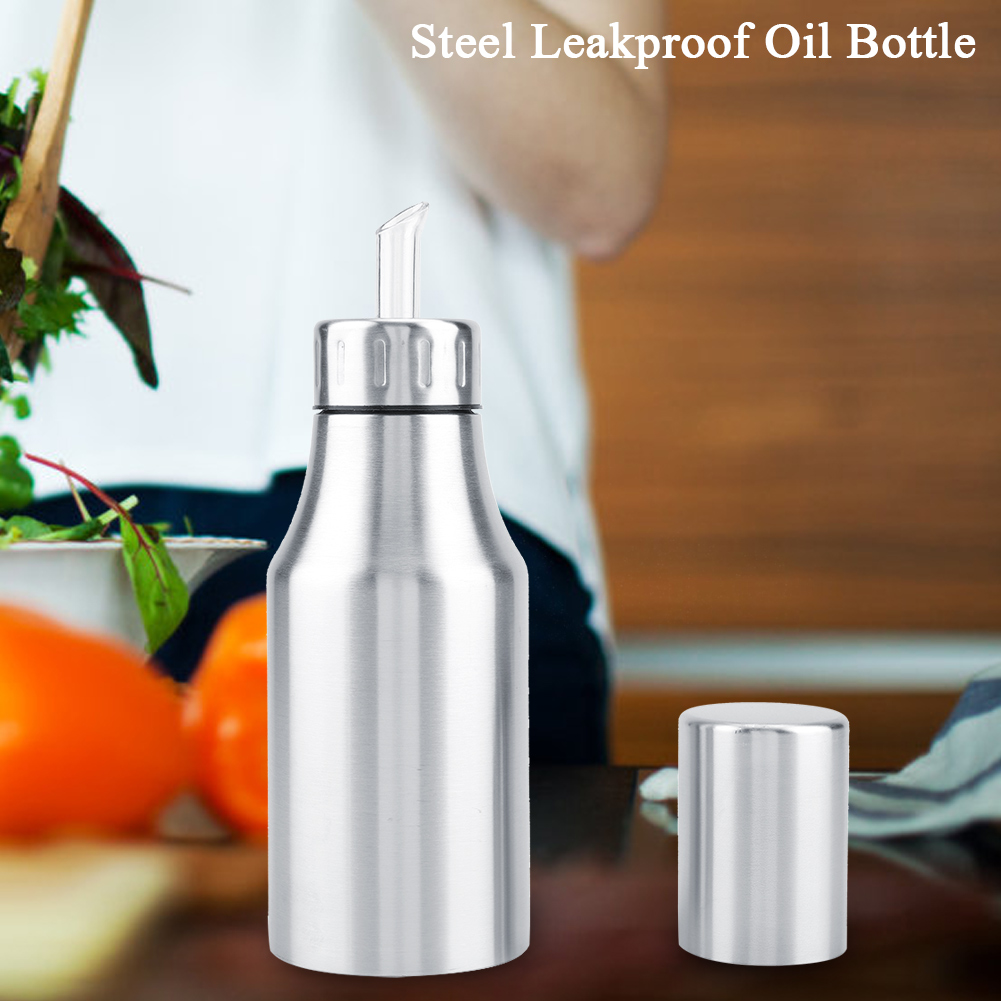 Olivenölflasche Aus Edelstahl, Auslaufsicherer Essigspender, Küchengewürzbehälter (1000 Ml)
