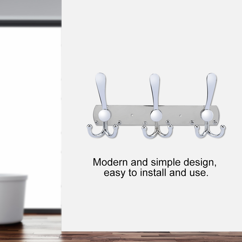 Multifunktionaler Wandhakenständer Aus Edelstahl, Handtuchhalter, Hutablage Für Badezimmer (3 Haken)