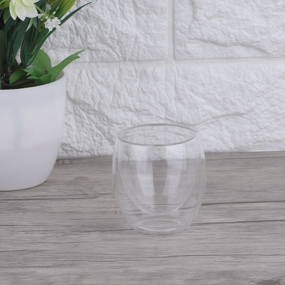 80 Ml Hitzebeständige Doppelwandige Glasflasche Für Wasser, Tee Oder Kaffee