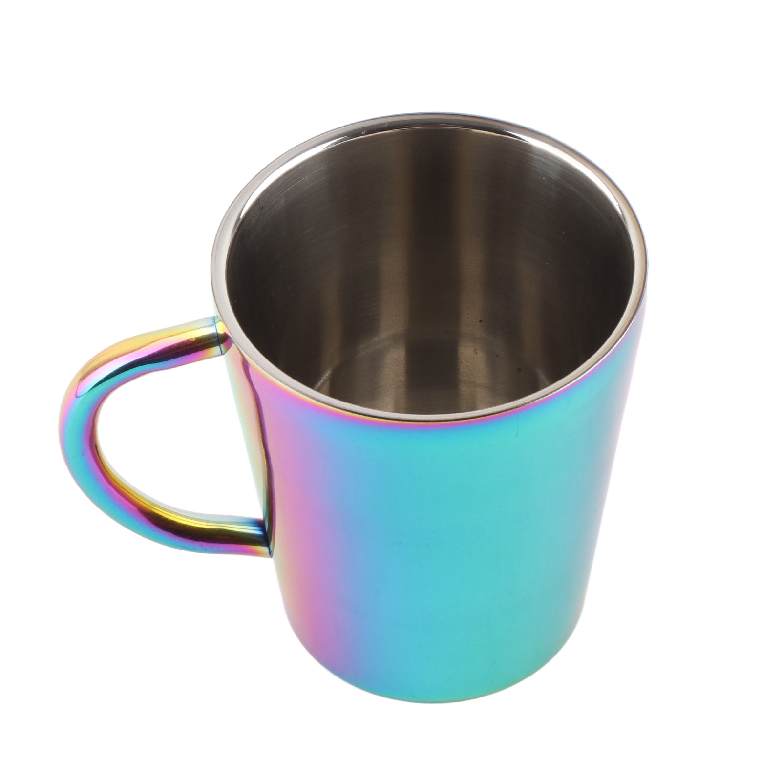 300 Ml Doppelwandiger Wasserbecher Mit Henkel, Isolierter Edelstahl-kaffeebecher Für Zuhause, Farbenfroh