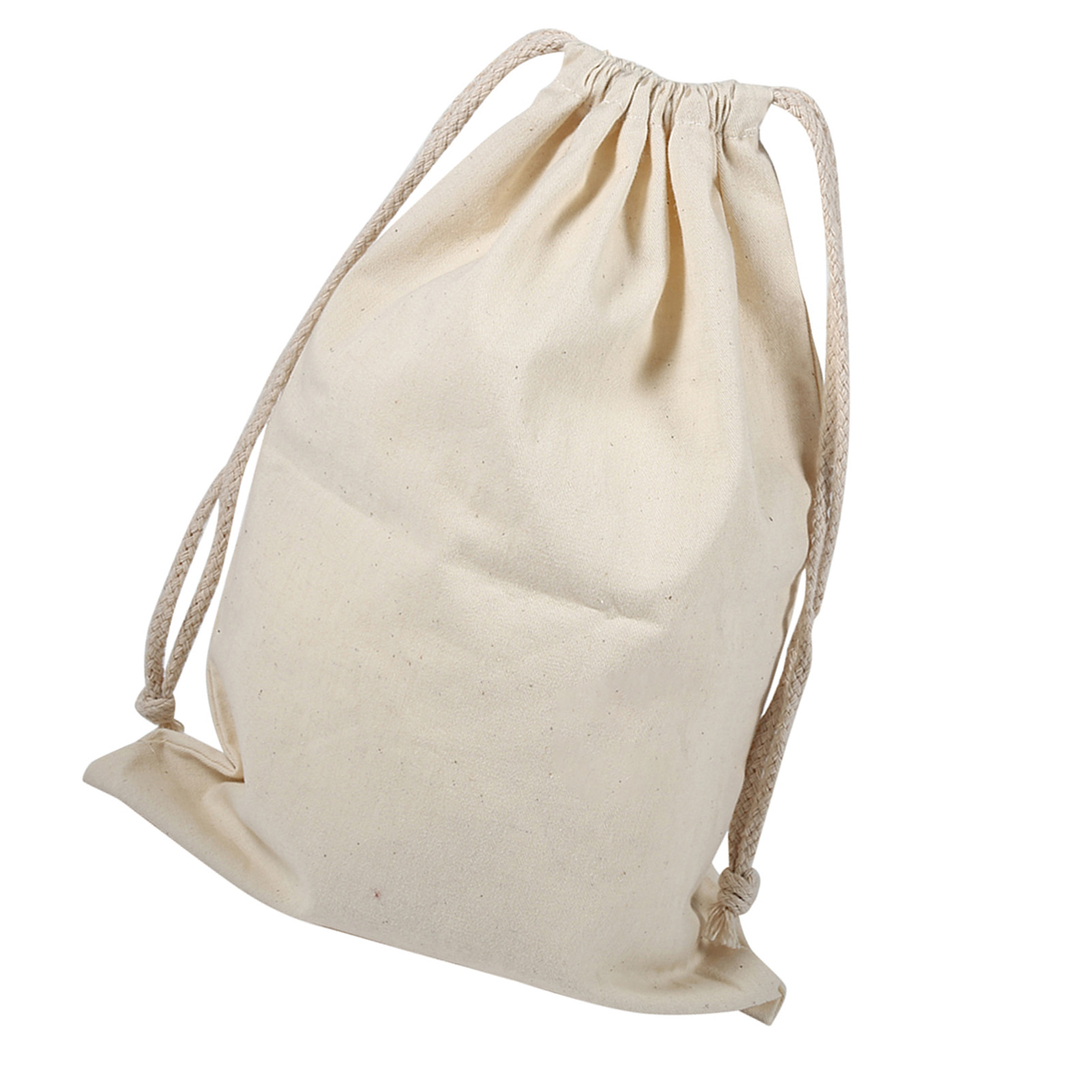 Einfarbiger Baumwoll-aufbewahrungsbeutel Mit Kordelzug, 22 X 28 Cm, Ideal Für Reisen Und Zuhause