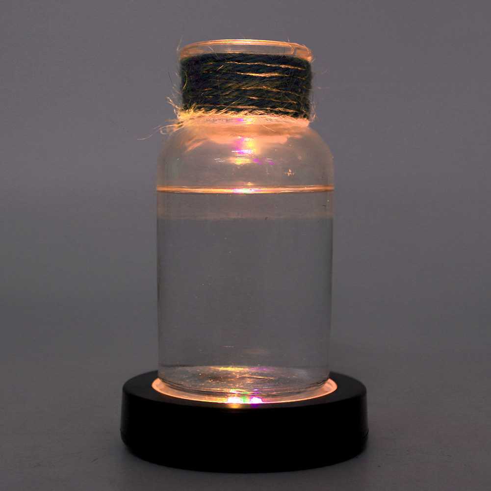 Weinflaschenuntersetzer Mit Wechselnder Led-beleuchtung, Schwarzes Gehäuse, Farbiges Licht (batterien Nicht Enthalten)