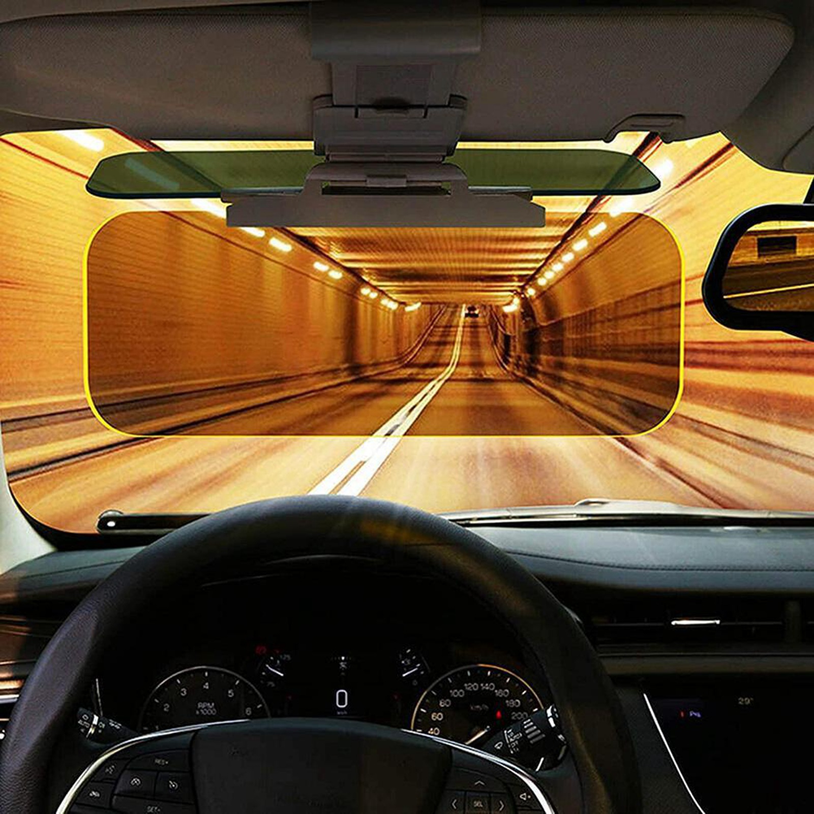 2-in-1-blendschutzvisier Hd-auto-sonnenblende Für Tag- Und Nachtfahrten, Verstellbarer Sonnenschutz Und Nachtsicht-visierverlängerung