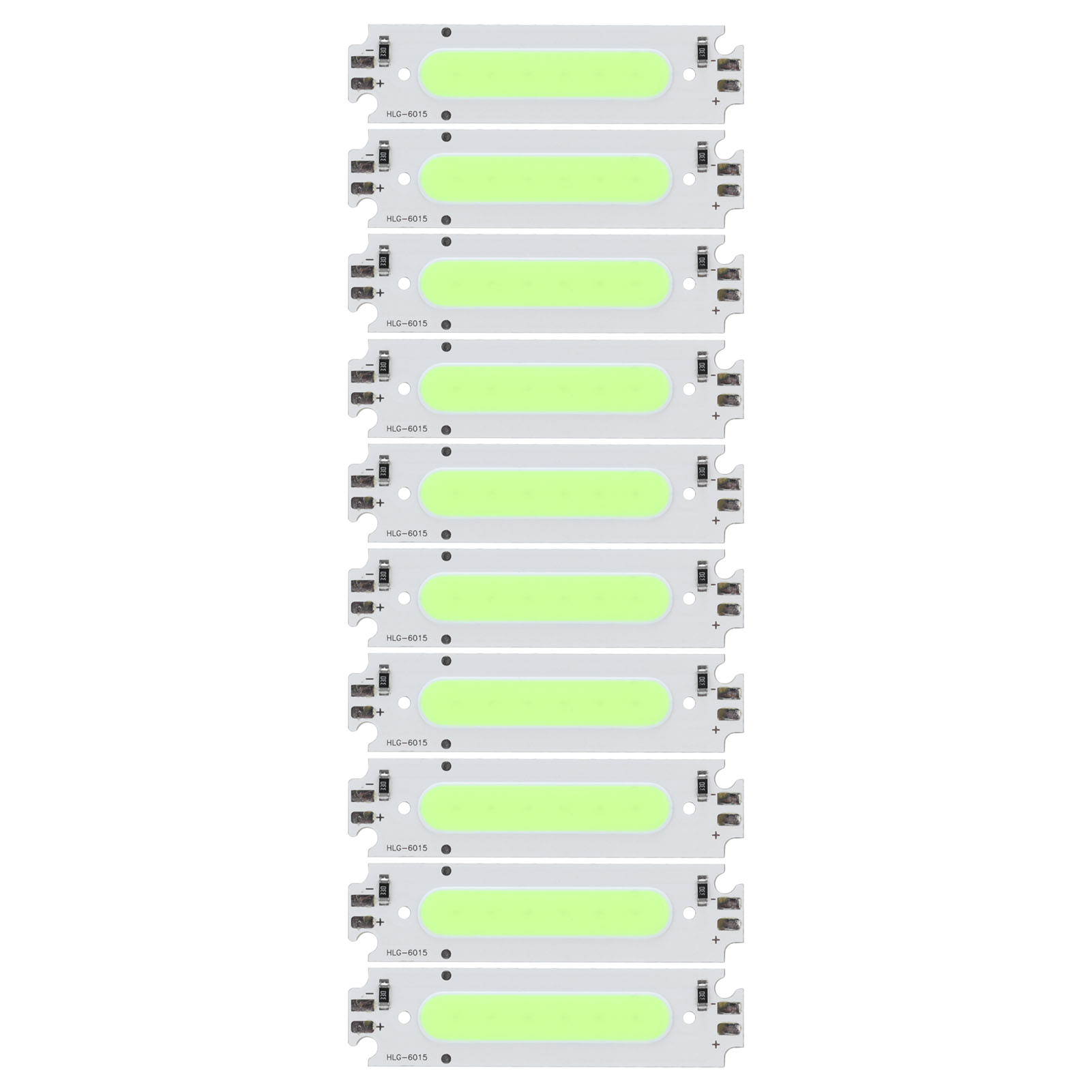 10 Stück Cob-led-chips, Lange Streifenlampe, 12 V, 2 W, Für Autobeleuchtung, Grünes Licht
