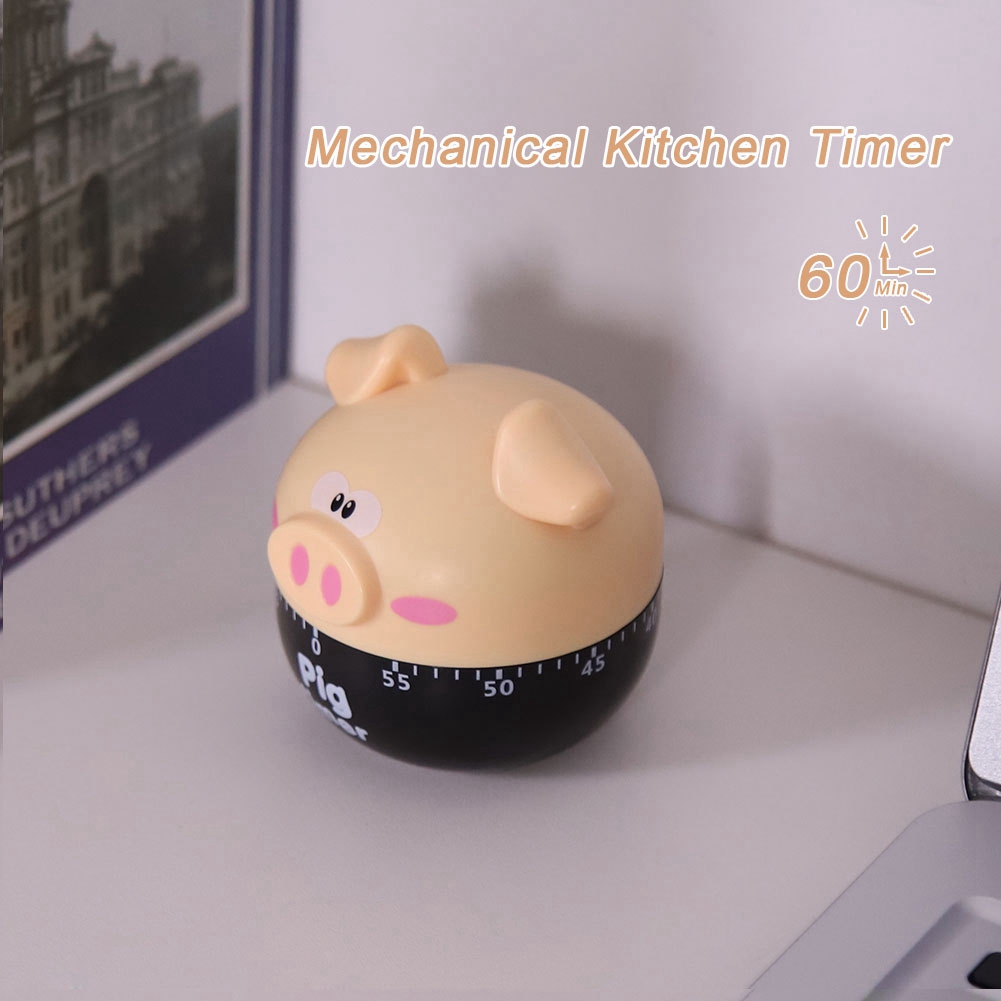 Niedlicher Cartoon-schweinchen-küchentimer, Mechanischer Timer, Zähler Für Die Kochzeitmessung