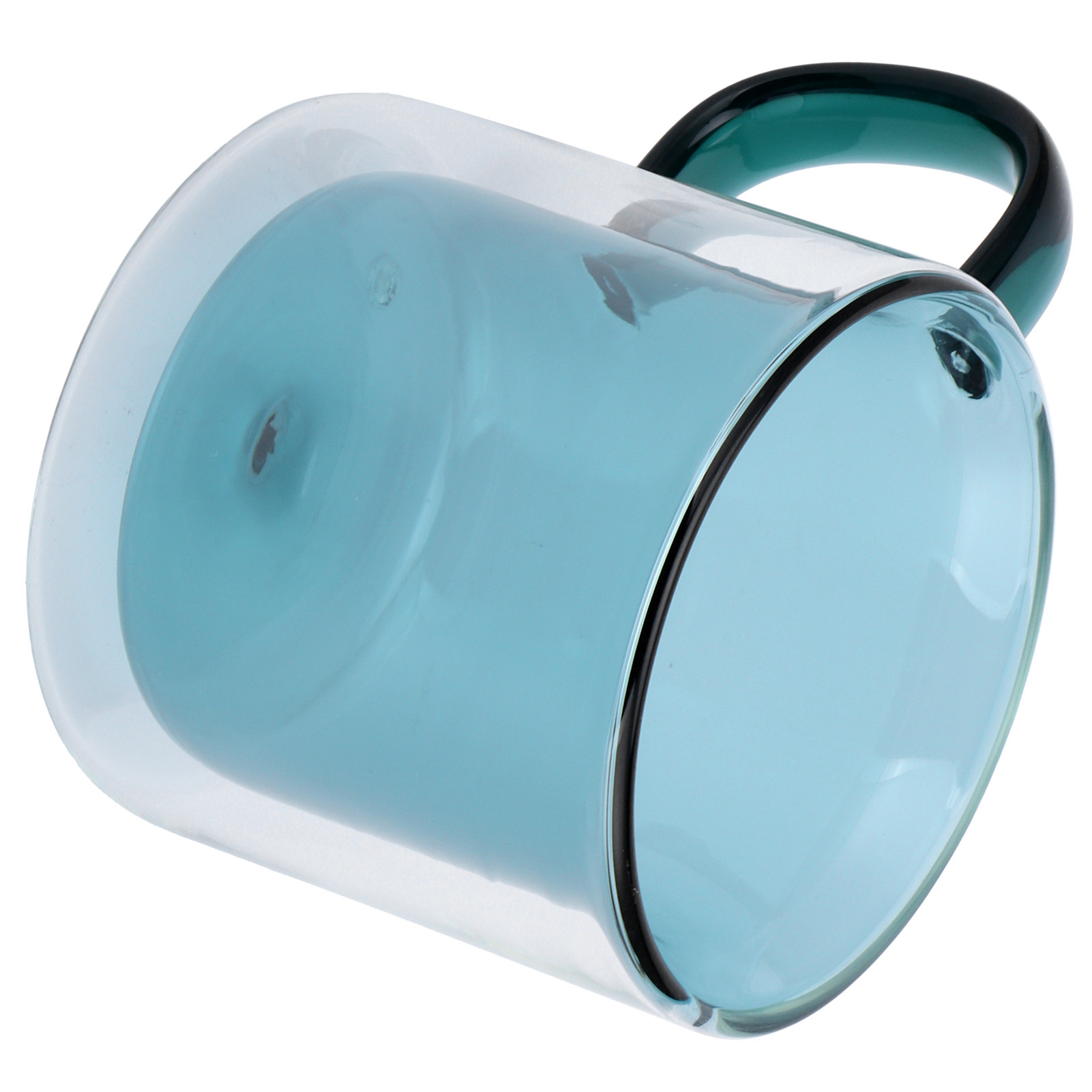 250 Ml Doppelwandiger, Hitzebeständiger, Zylindrischer, Transparenter Becher Für Milchkaffee Zu Hause (hellgrün)