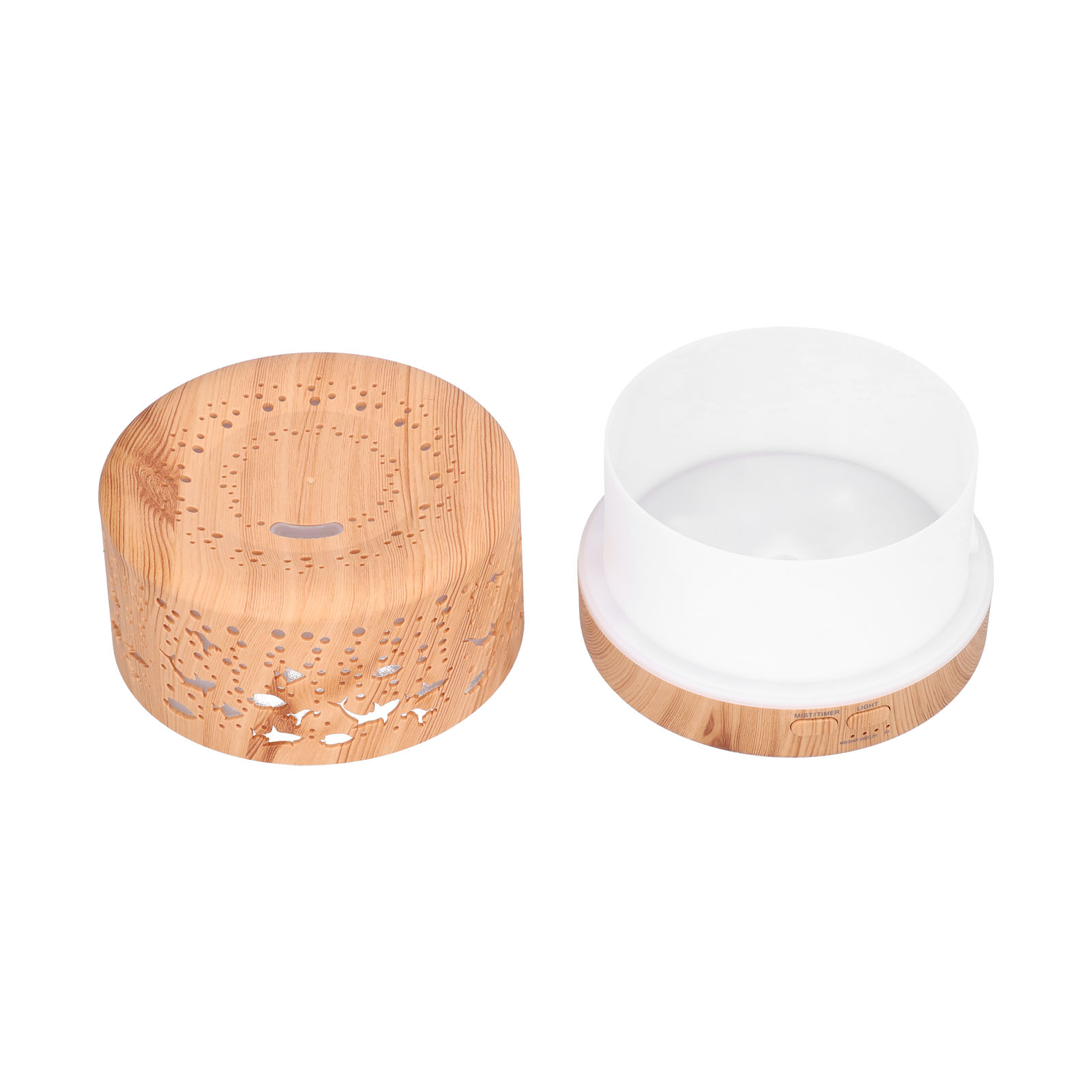 700-ml-luftbefeuchter In Holzoptik Mit Fernbedienung, Aromadiffusor, Bluetooth-lautsprecher Und Nachtlicht Für Zuhause, 100–240 V, Eu-stecker