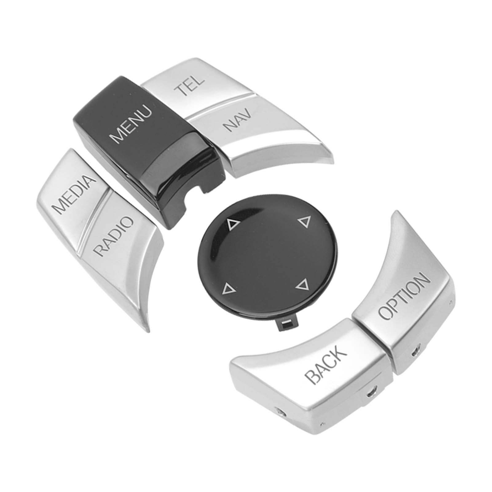 Stück Auto-multimedia-bedienknöpfe, Exquisite Und Komfortable Touch-knopf-knopfabdeckungen, Passend Für Die Serien 1, 3, 5 Und 6, Elektroversilbert