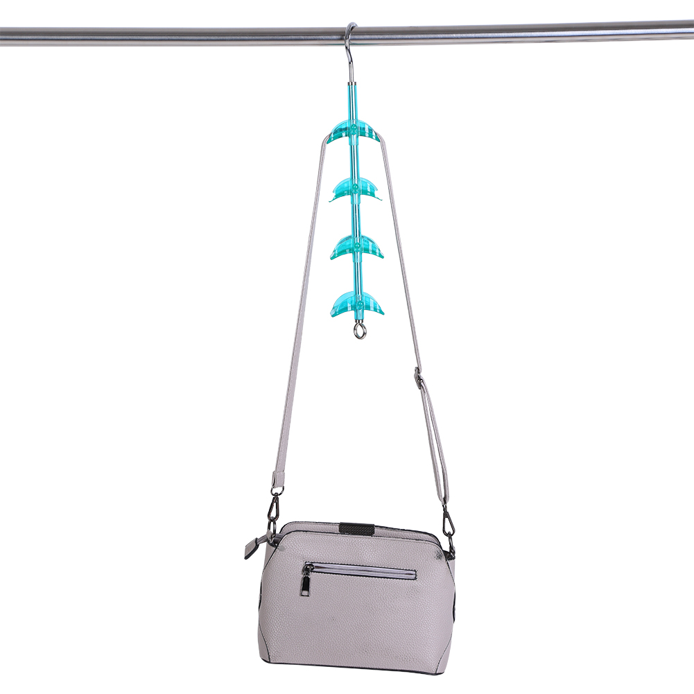 Drehbarer Handtaschenhalter, Taschenaufhänger, Hängeregal, Aufbewahrungsorganizer, Blau