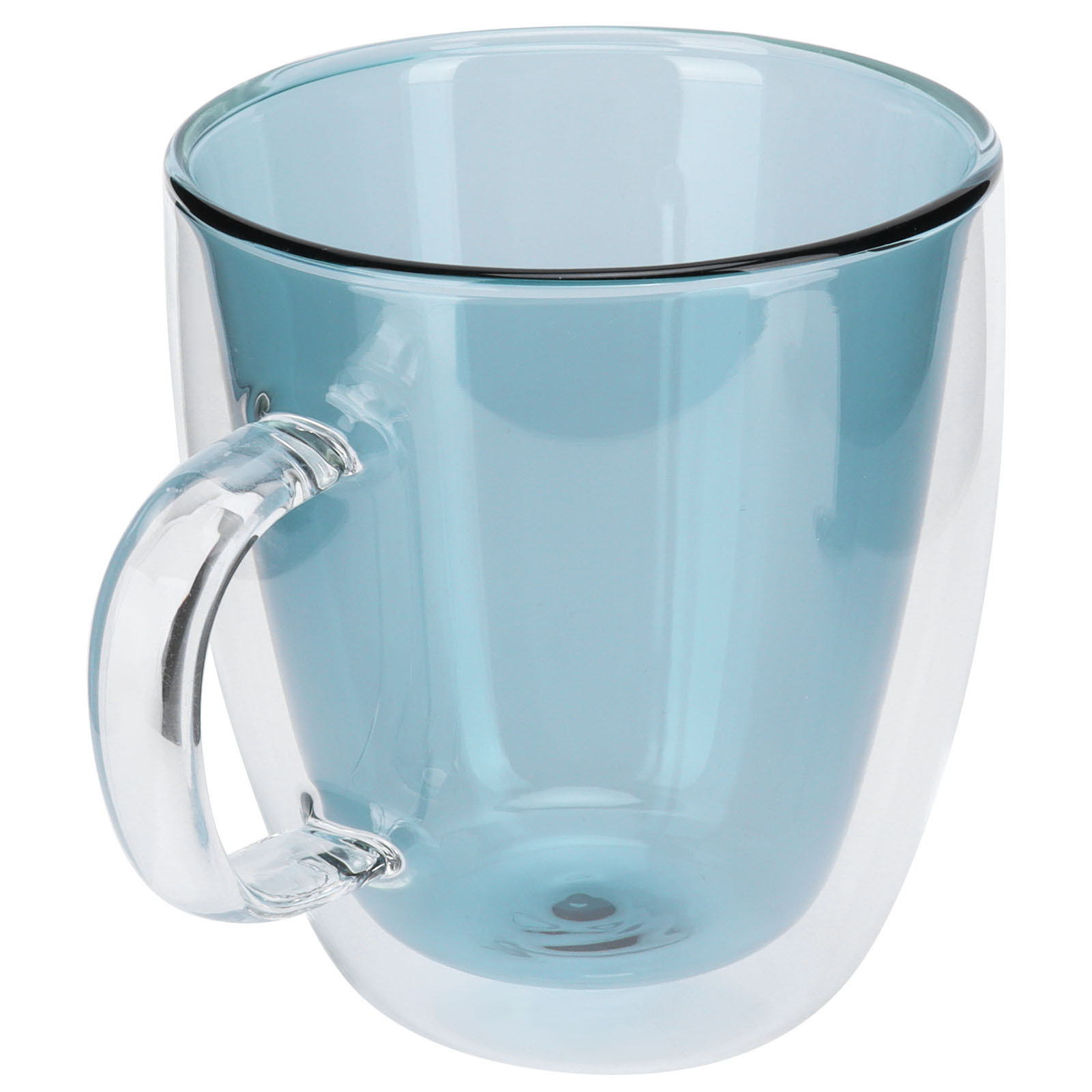 2-lagiger Zylindrischer Kaffeebecher, Hitzebeständig, Transparenter Milchbecher Für Zuhause, Schule Und Büro (seegrüne Innenauskleidung)