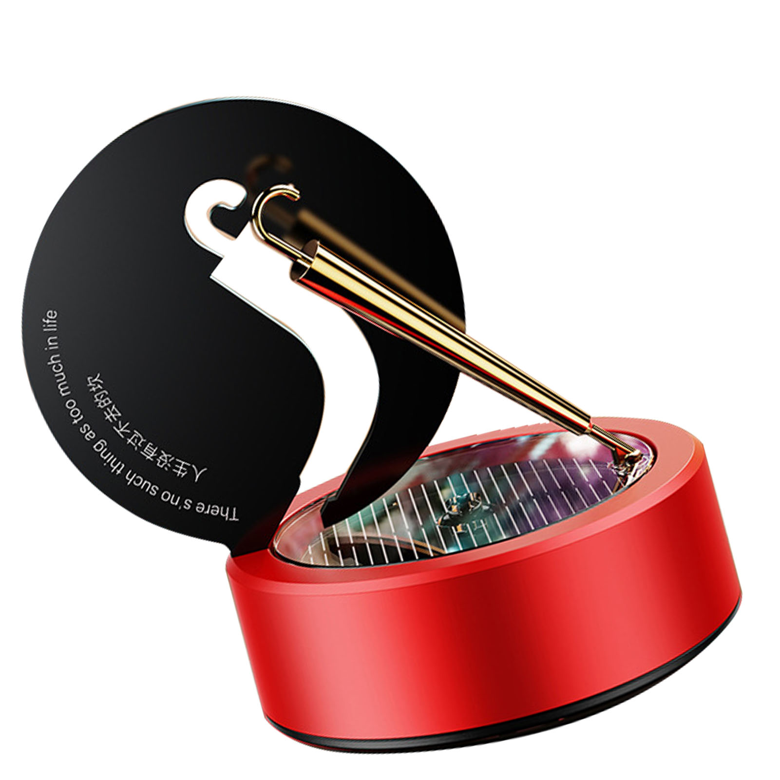 Diffuseur D'Arômes Solaire Rotatif Pour Voiture, Petit Format, Rouge (parfum Océan), Idéal Pour La Décoration Et Les Cadeaux. Contient 1 Pastille D'Aromathérapie Et 1 Flacon D'Huile Essentielle.