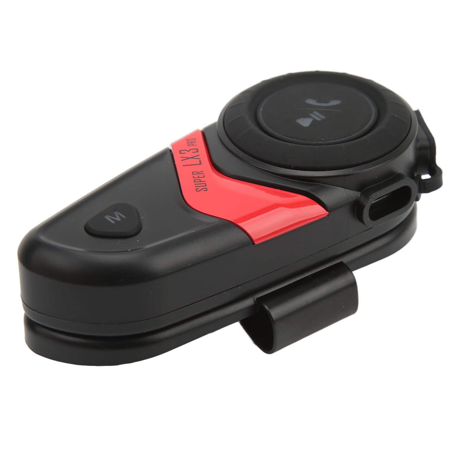 Écouteurs Pour Casque De Moto Bluetooth 5.0, Portée De 500 M, Appels Mains Libres, Système De Communication Universel, Rouge