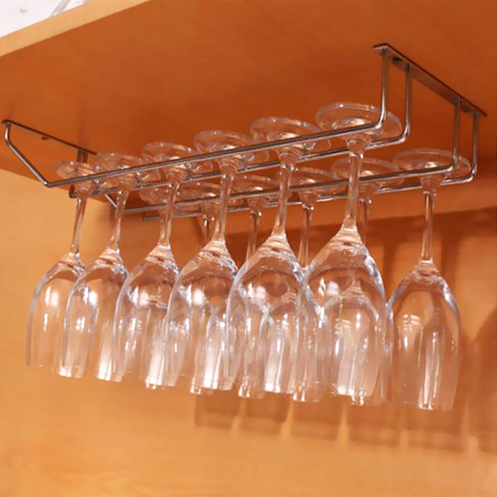 35 Cm Doppelreihiger Weinglashalter Aus Edelstahl Zum Aufhängen Für Bar, Küche