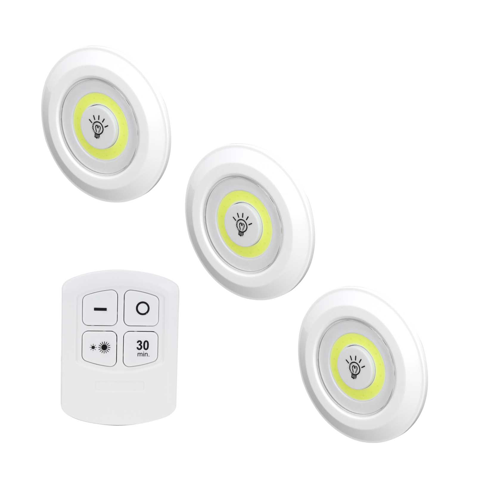 3er-set Cob-nachtlichter Mit Fernbedienung, Timer Und Dimmfunktion, Geeignet Für Schlafzimmer, Kleiderschrank Und Nachttisch