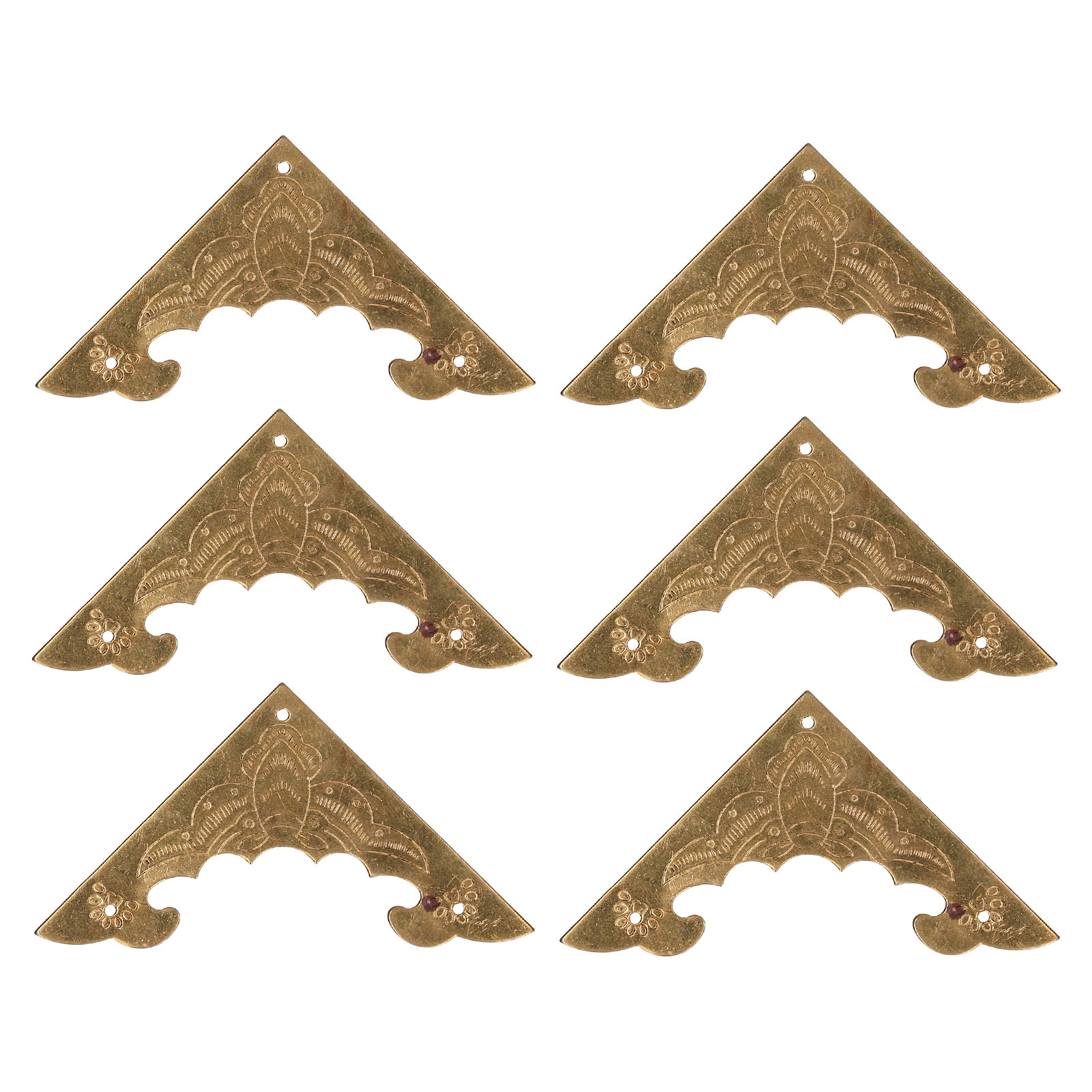 8er-set Eckenschutz Aus Antikem Messing, Kantenschutz Für Holzkisten Aus Messing Und Schränken