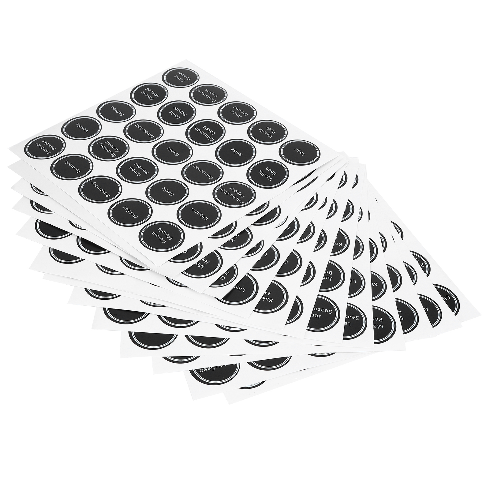 13 Wiederverwendbare, Bedruckte Etiketten, Runde Klebeetiketten Für Gewürzgläser, Weinflaschen Usw.