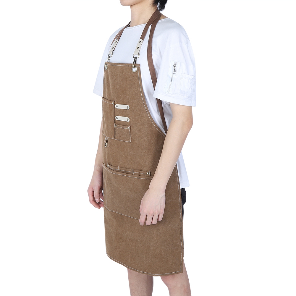 Verstellbare, Wasserdichte Schürze Mit Taschen Für Restaurantküche, Milchtee-läden, Blumenläden Und Friseurbedarf