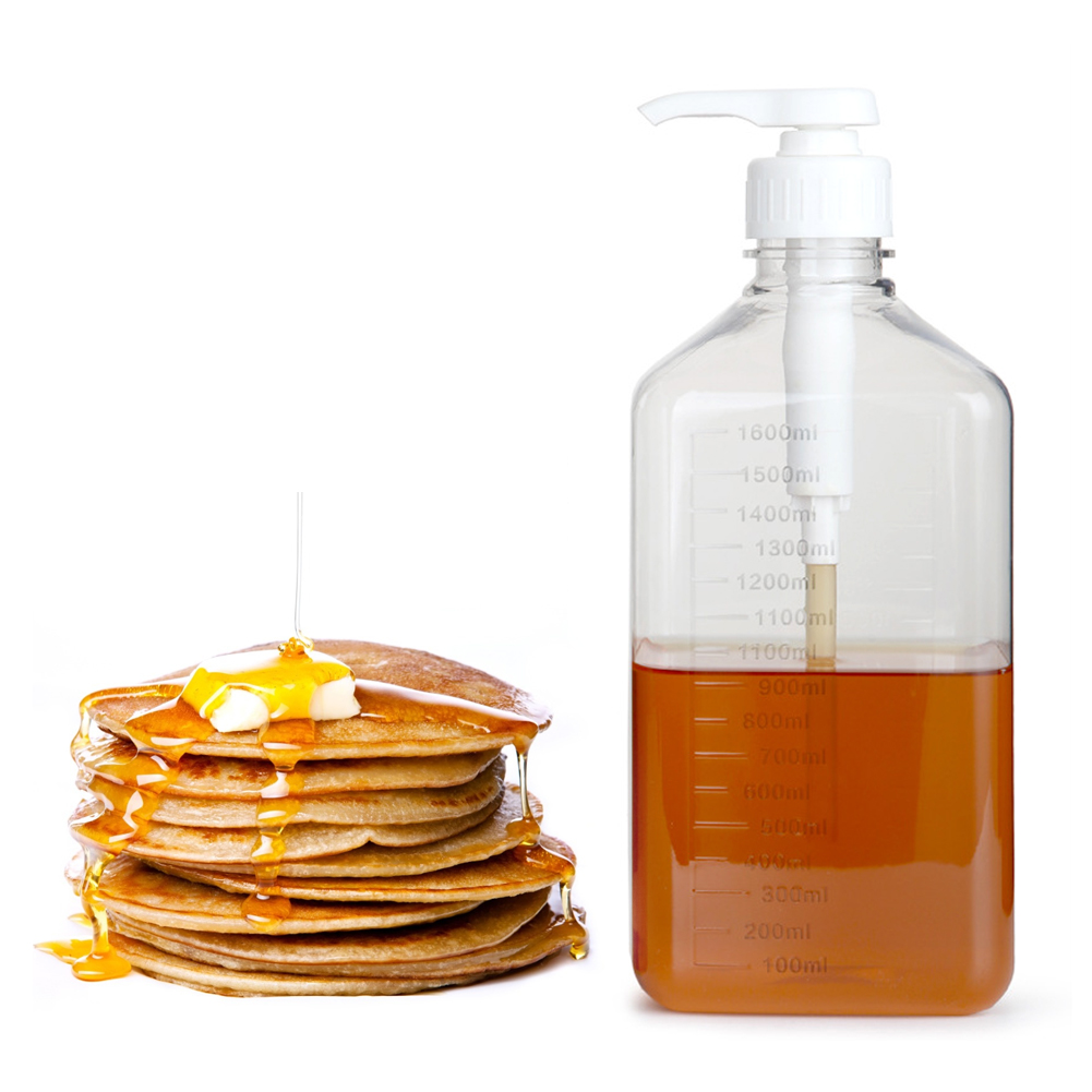 1600-ml-pumpflaschen Mit Einfacher Druckfunktion, Leere Behälter Für Sirup, Ketchup, Saucen Und Würzmittel, Quetschflasche