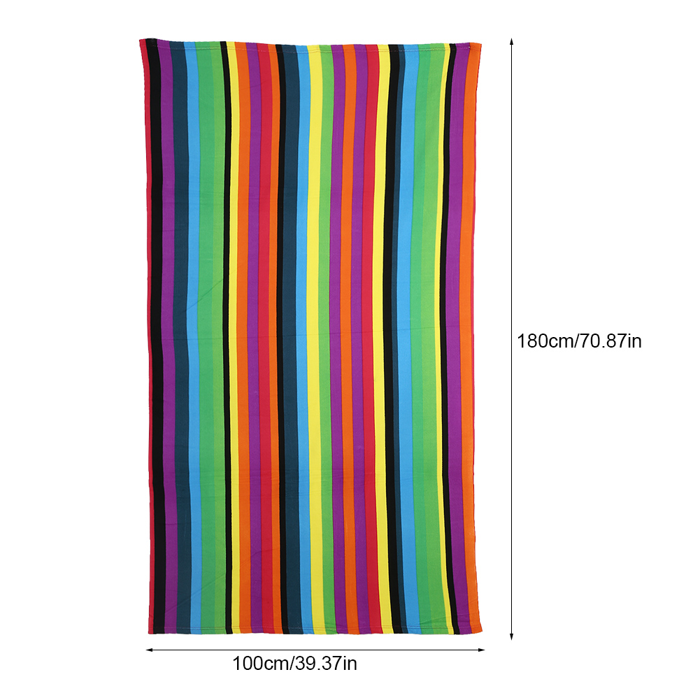 100 X 180 Cm Leichtes, Farbenfrohes, Großes, Wasserabsorbierendes Mikrofaser-bade- Und Strandtuch, Schnelltrocknend