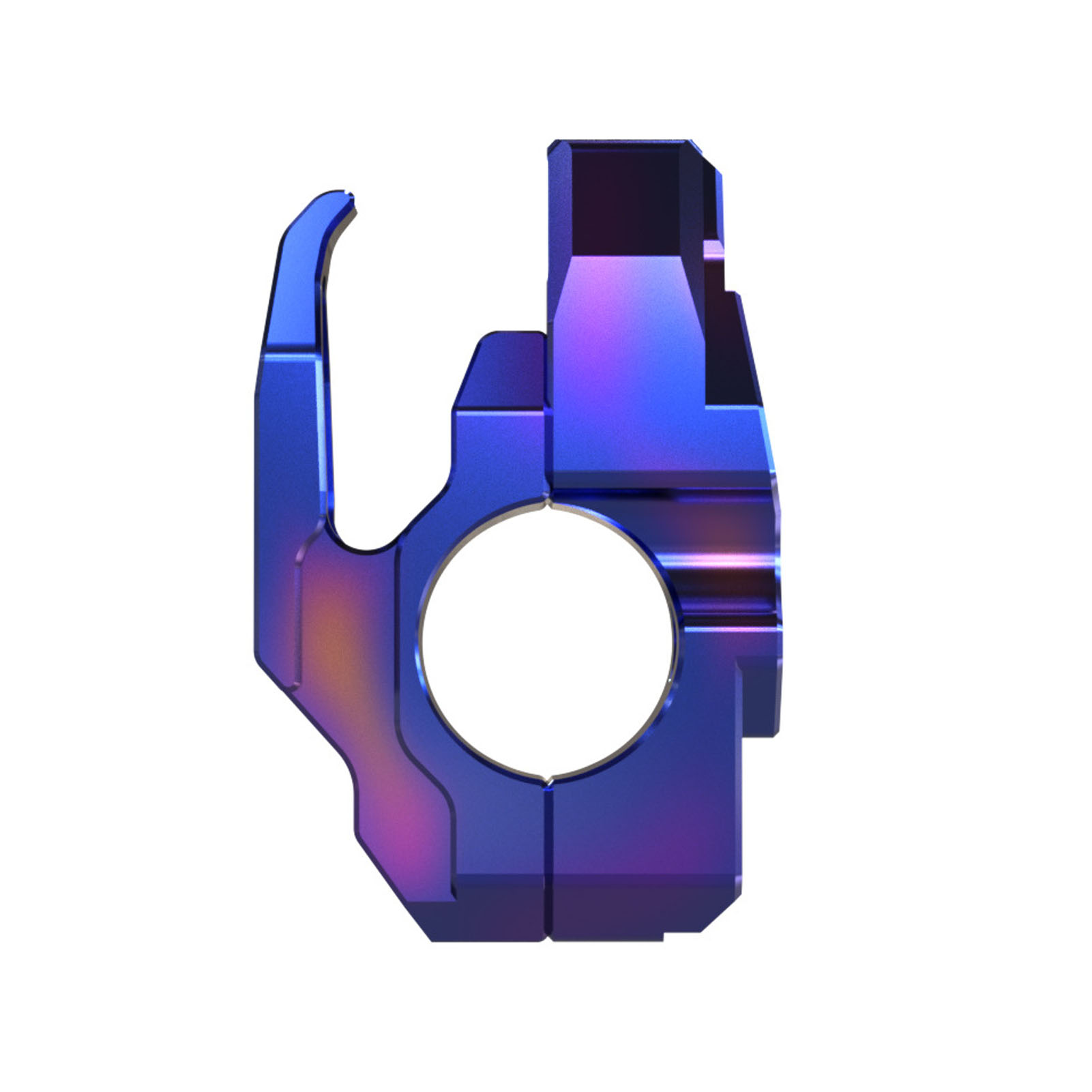 Support De Guidon De Moto 22 Mm En Alliage D'Aluminium T6063, Robuste Et Résistant, Couleur Bleu Brûlé.