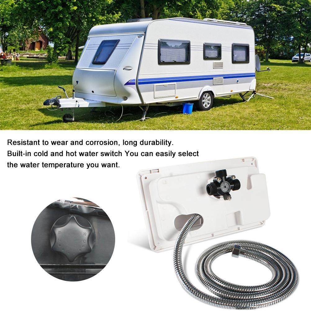 Duschbox-set Für Wohnmobile Und Boote (außenbereich) Mit Kalt- Und Warmwasserschalter