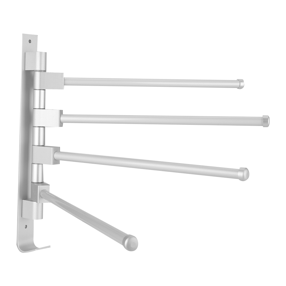Tragbarer Handtuchhalter Aus Aluminium Mit Mehreren Stangen Und Haken Für Zuhause, Hotel, Badezimmer Und Mehr.
