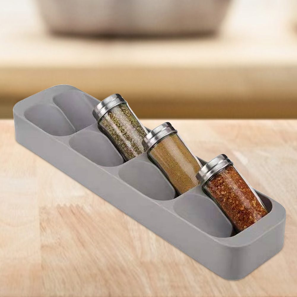 Schubladenschrank Gewürzglas- Und Flaschenaufbewahrungsbox Mit 8 Fächern Organizer Halter Haushaltsküchenzubehör