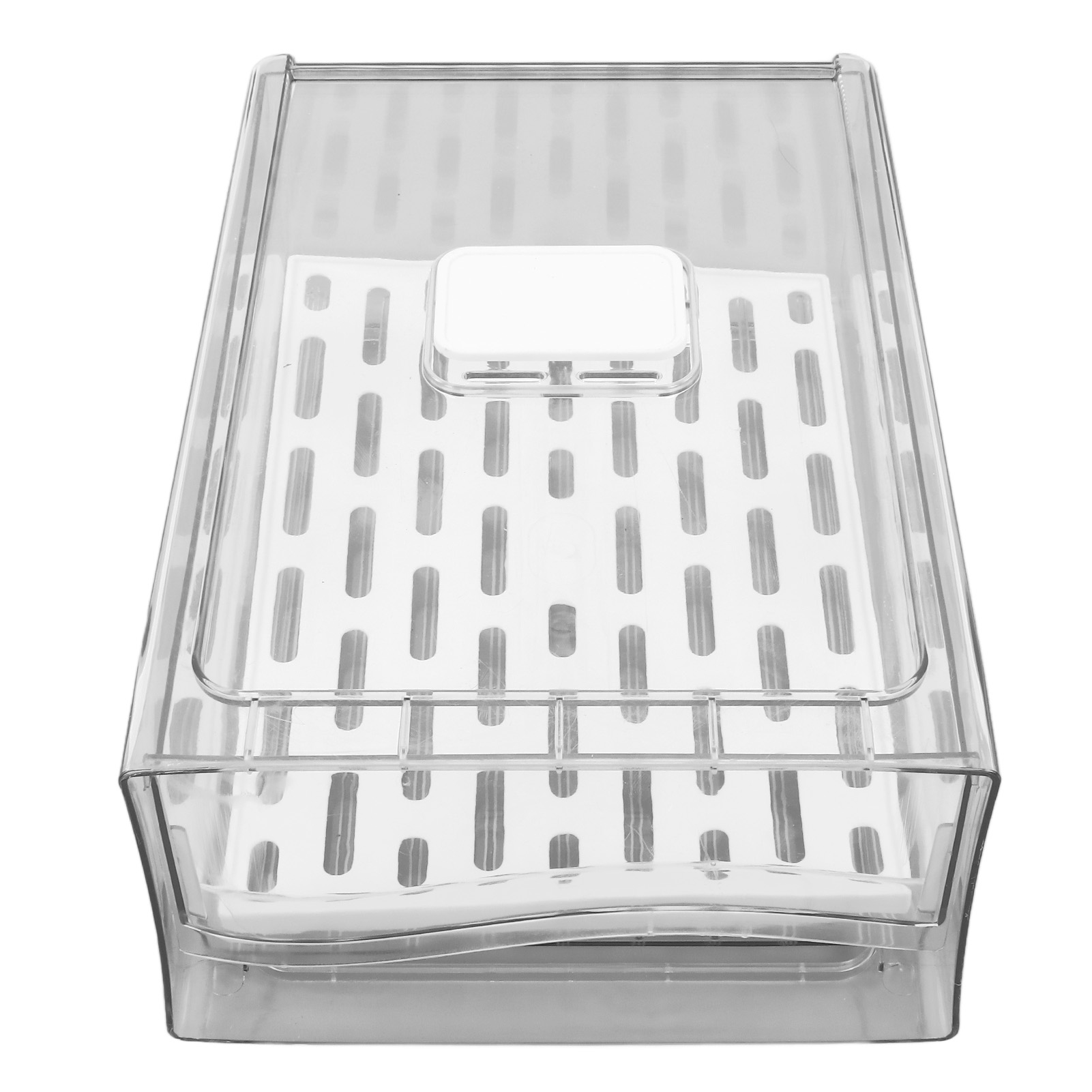 Kühlschrank-aufbewahrungsbox, Gut Sichtbare Transparente Schublade, Aufbewahrungsbehälter Mit Integriertem Abtropfgitter, Großes Format + Abtropfschale.