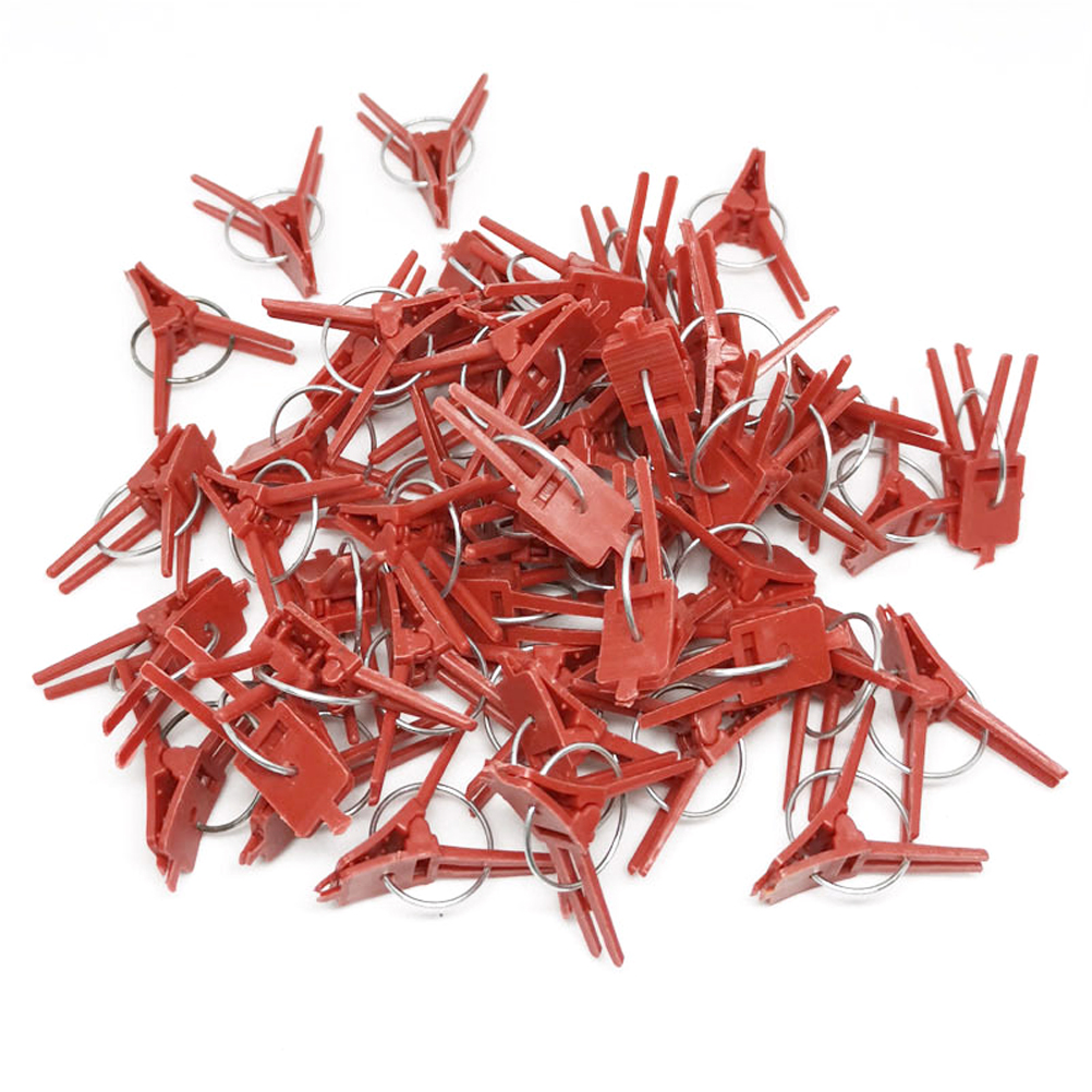 Packung Mit 100 Gemüseveredelungsclips, Clips Für Gurken, Wassermelonen Und Melonen, Runde Und Flache Clips Für Die Auberginenveredelung, Flache Clips