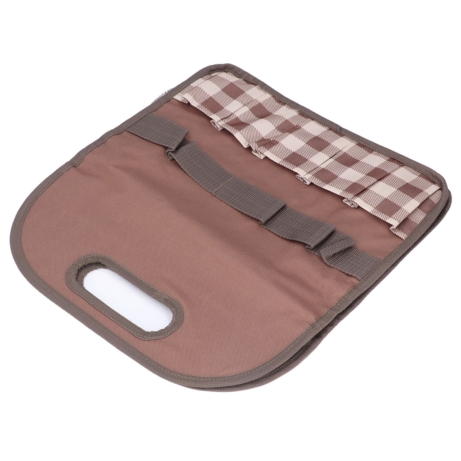 Große Gartentragetasche, Heimwerkerbedarf, Aufbewahrungstasche Für Holz, Café-tartanmuster, Handtasche Mit Fächern