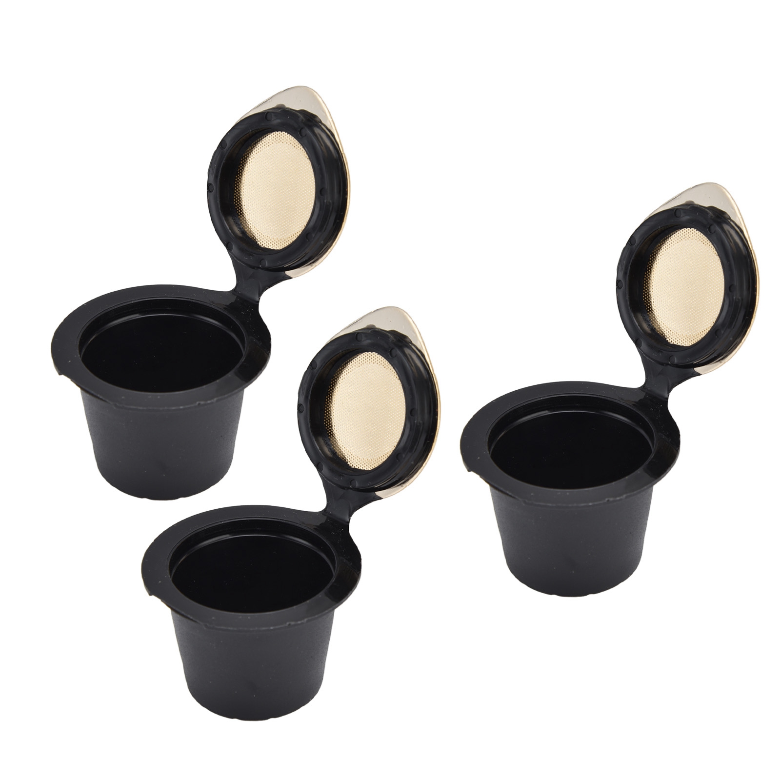 Wiederverwendbare Kaffeefilter, Kompatibel Mit Essenza & Essenza Krups Kapseln, 3er-packung Goldkapseln, Vergoldete Ausführung, Farbige Box.