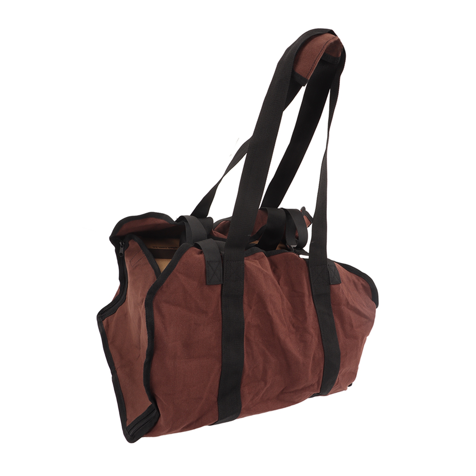 Großer, Robuster Und Tragbarer Brennholzsack Aus Segeltuch, Ideal Zum Transport Von Holzscheiten Bei Campingausflügen, Picknicks Und Grillpartys.