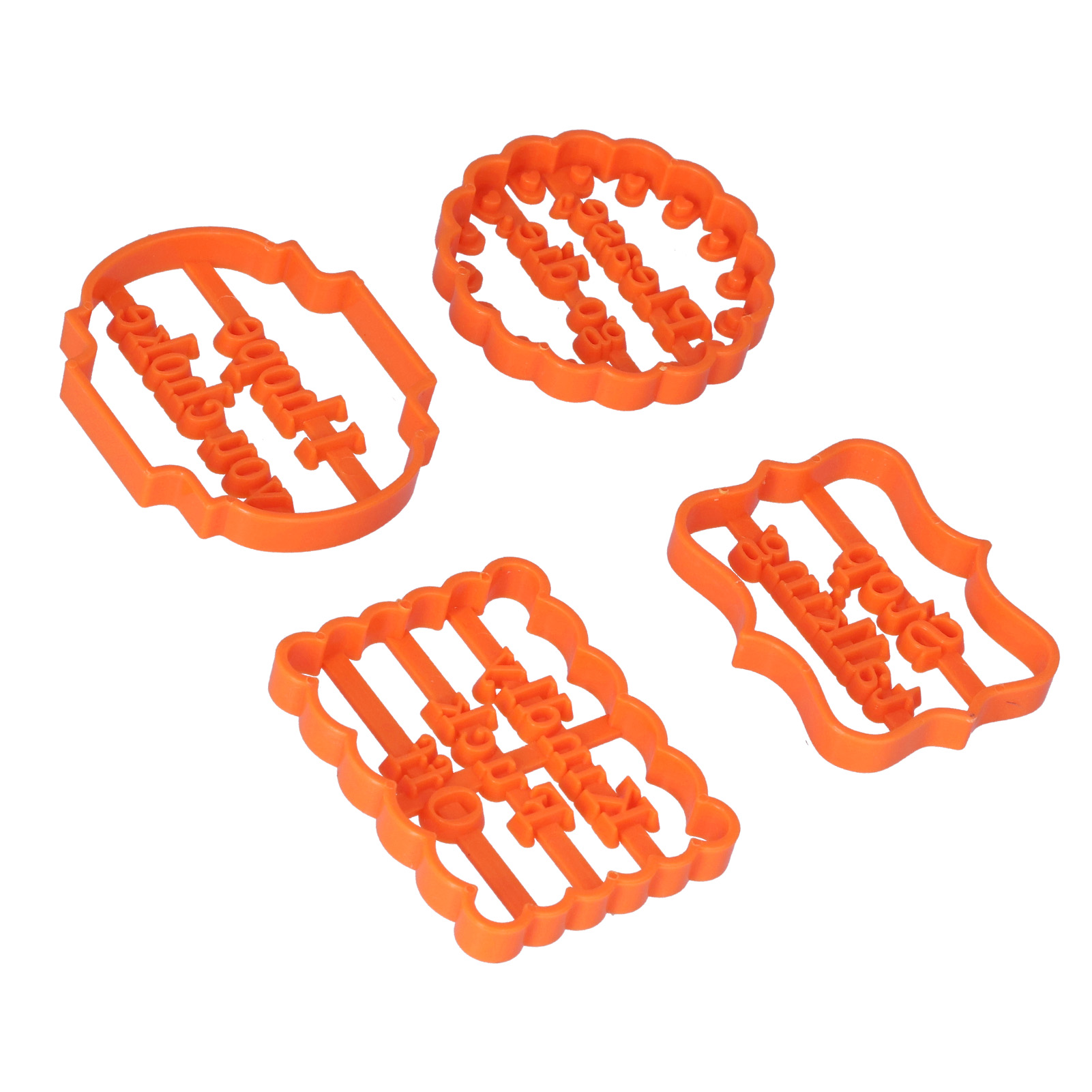 4er-set Diy-ausstechformen Für Kekse Mit Individuellen Sprüchen, Personalisierte Backform