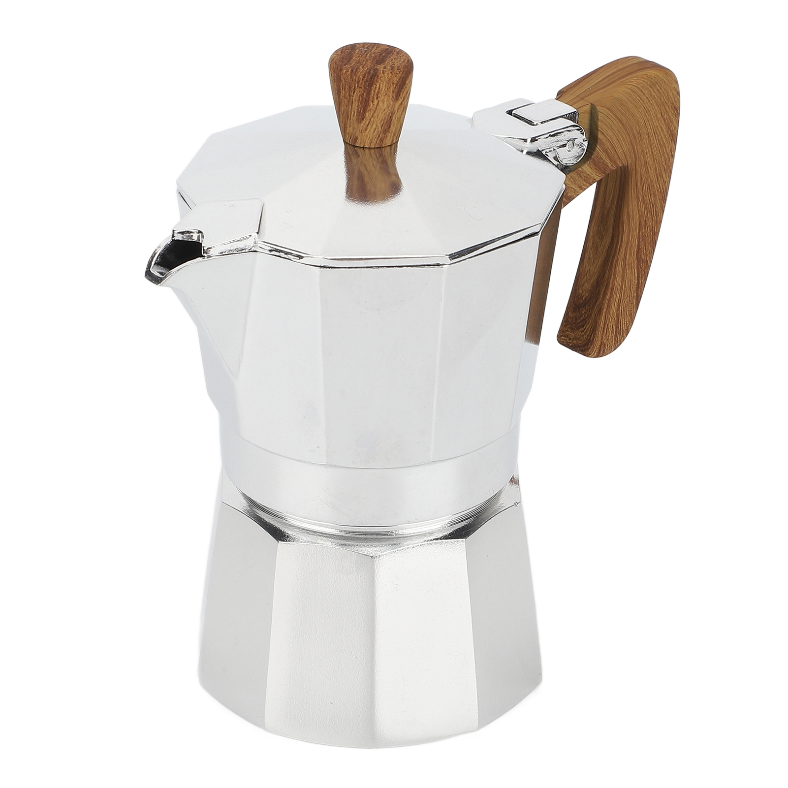 Achteckige Mokkakanne Aus Aluminium, Elektrische Italienische Espressomaschine Für 3 Tassen