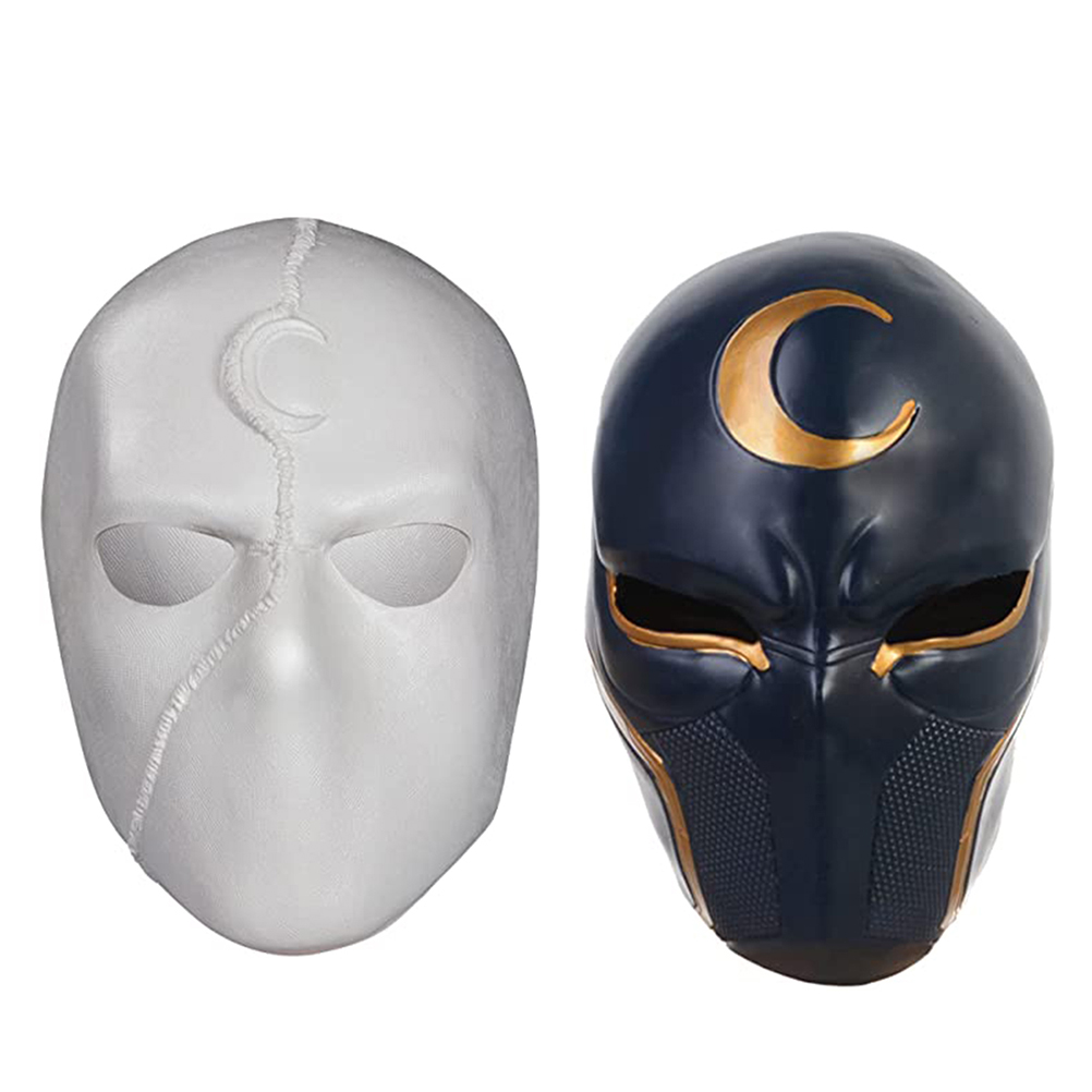 Moon Knight Latexmaske, 1 Stück, Cosplay-sturmhaube, Kostümzubehör, Schwarzes Modell 2, Tasche.