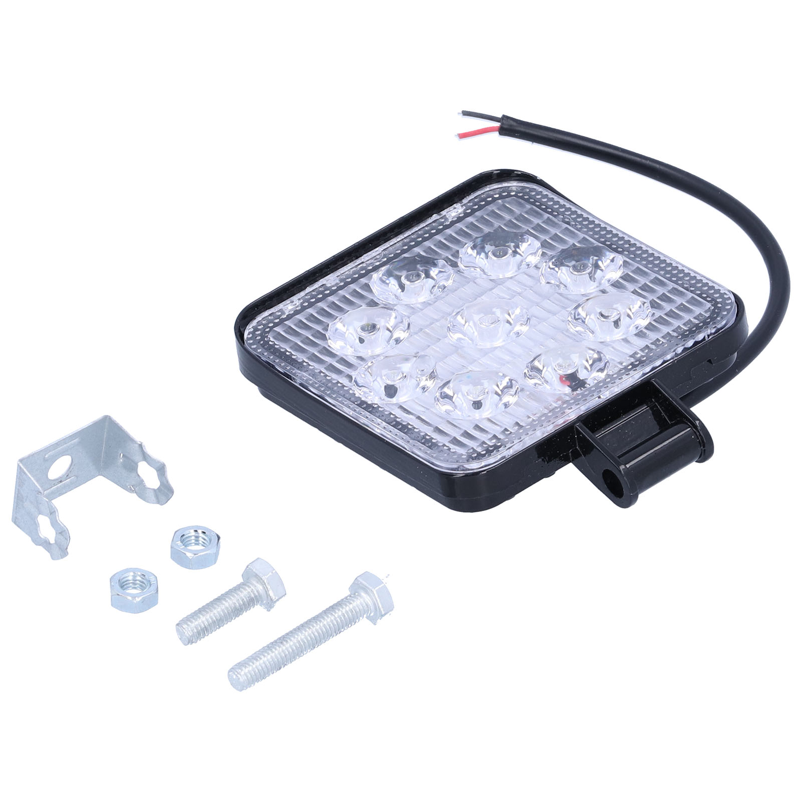 Quadratischer Led-scheinwerfer (27 W), Schutzart Ip67, Aluminiumlegierung Und Polycarbonat, Universell Einsetzbar Für Auto, Motorrad Und Geländewagen