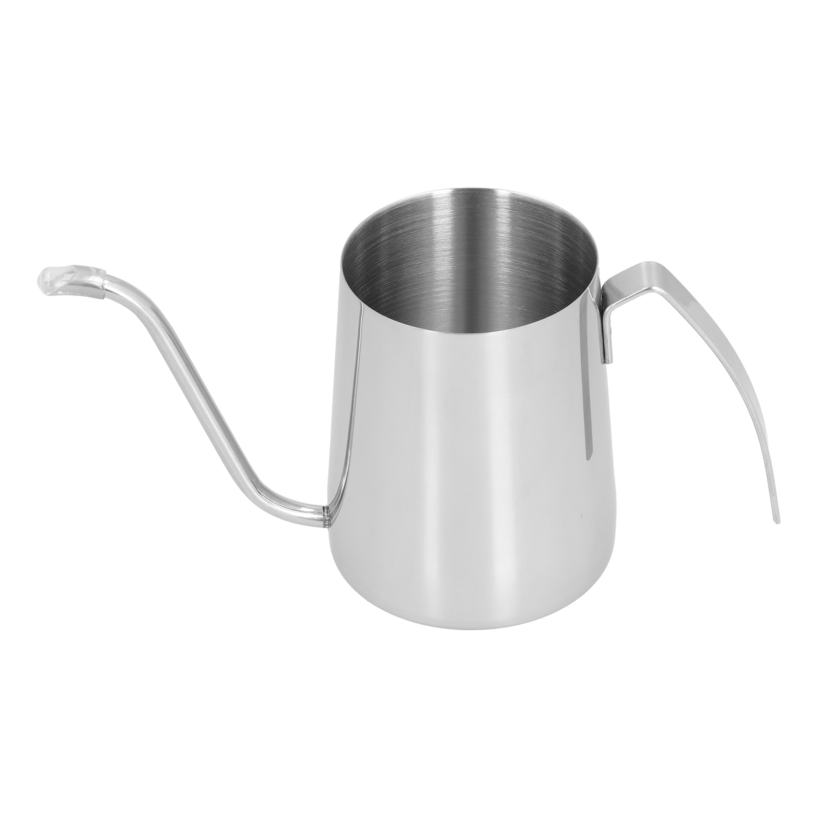 Kaffeekessel Mit Langem Ausguss, Unbeschichteter Edelstahl, Teekanne Mit Verlängertem Ausguss, Naturfarbe, 350 Ml