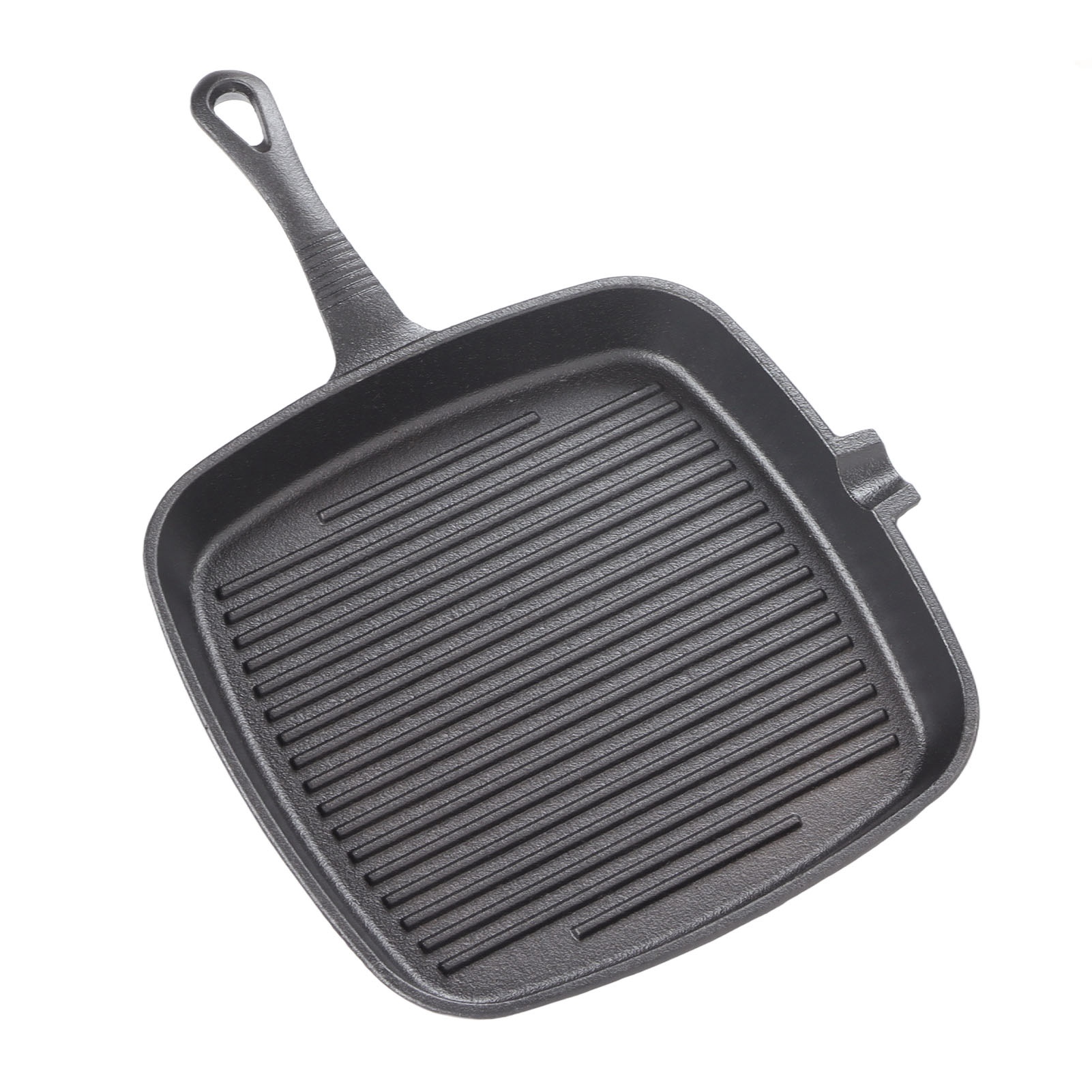 Quadratische, Gerippte Steakpfanne Aus Gusseisen Für Grillfleisch, Robustes Roheisen, Professionelles Kochen, Kompatibel Mit Allen Herdarten