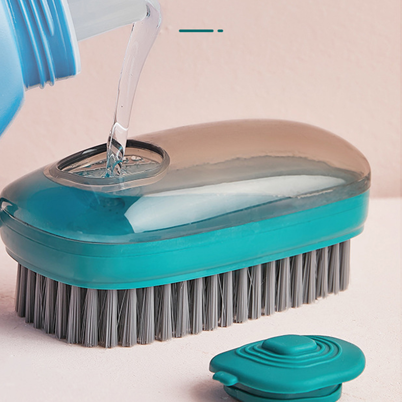 Automatische Wäschebürste Mit Flüssigkeitsbehälter - Mehrzweck-reinigungsbürste Für Kleidung Und Schuhe - Weiche Grüne Borstenbürste, Für Den Hausgebrauch (1 Stück)