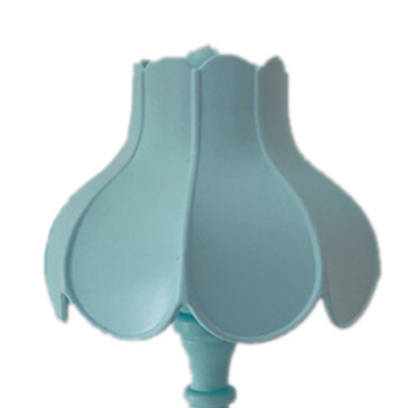 Vintage-nachttischlampe, Romantisches Lotusblatt-nachtlicht, Kleine Skandinavische Dekolampe In Hellblau Ld05 Für Ein Mädchenzimmer
