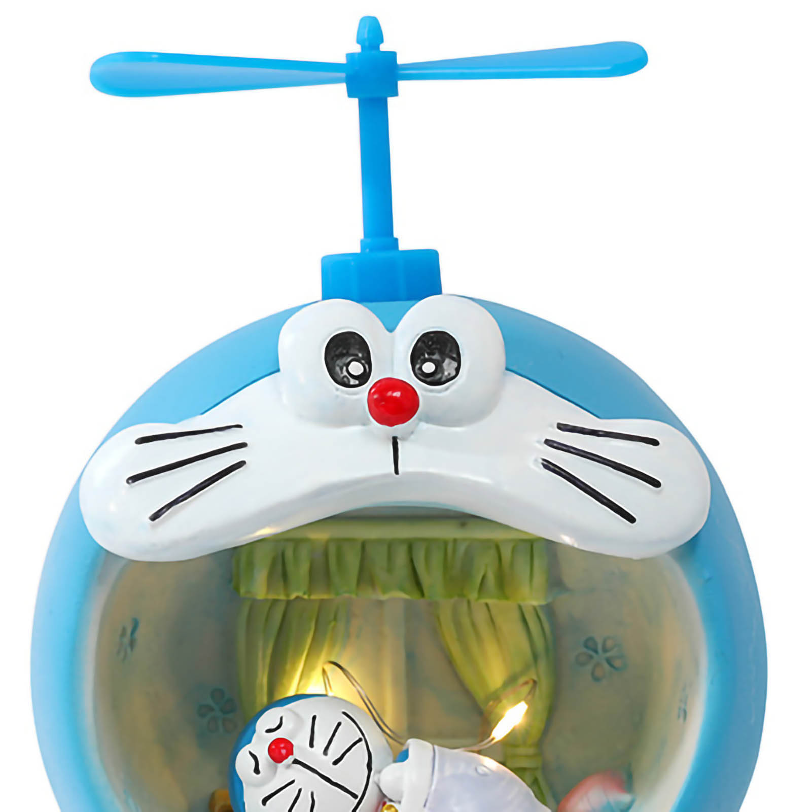 Blaues Nachtlicht Aus Kunstharz Für Kinder, Mit Einem Schlafenden Doraemon-motiv, Dekoratives Sparschwein, Perfekt Als Geschenk Für Kindergeburtstage, Inklusive Batterie.