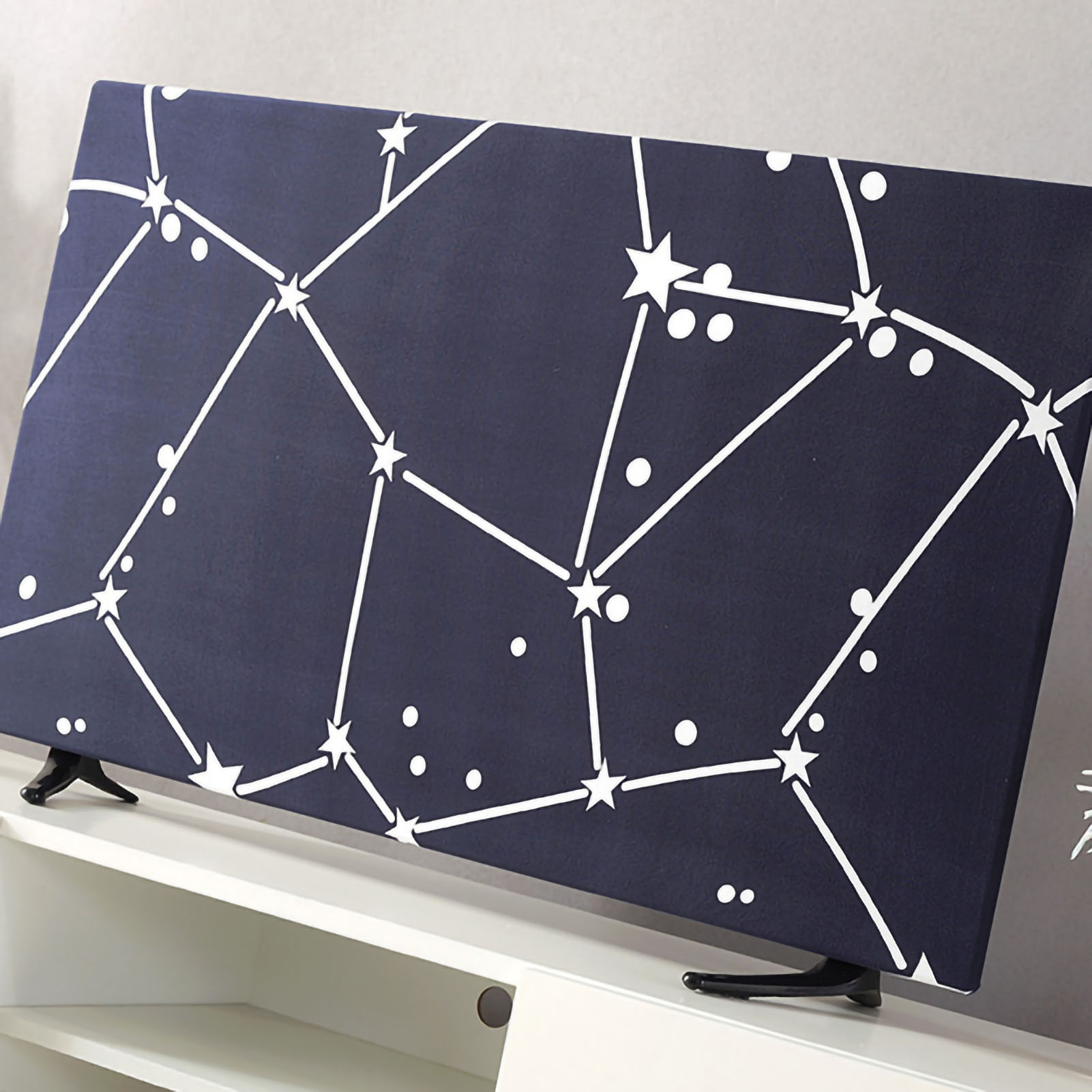 Universelle Staubschutzhülle Für 65-zoll-lcd-wandfernseher, Dekorative Bildschirmabdeckung Mit Sternenmuster, Schutz Für Zuhause