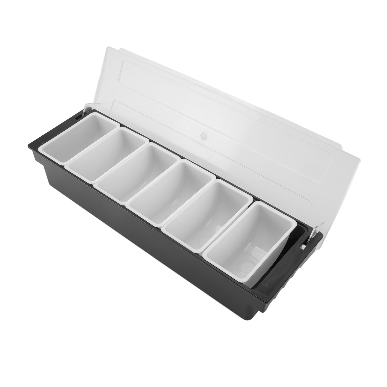 Gewürzleiste Mit 6 Fächern Und Deckel, Obstaufbewahrungsbox, Kaffee-/teesirupspender, Lebensmittelaufbewahrungsbehälter.