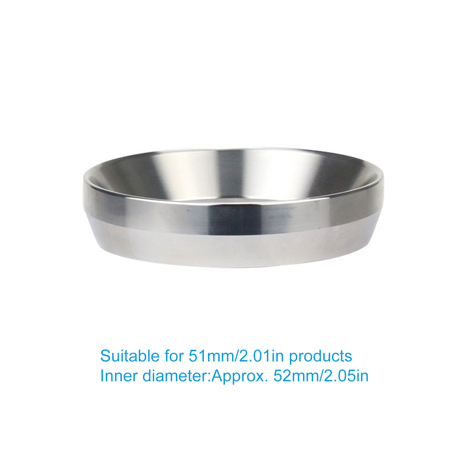 Staubschutzring Für Kaffeemühle, Regenbogenfarbener Edelstahl-ausgießring, Kompatibel Mit 51/58-mm-griff, Spritzschutz, 51-mm-außenversion, Naturfarbe.
