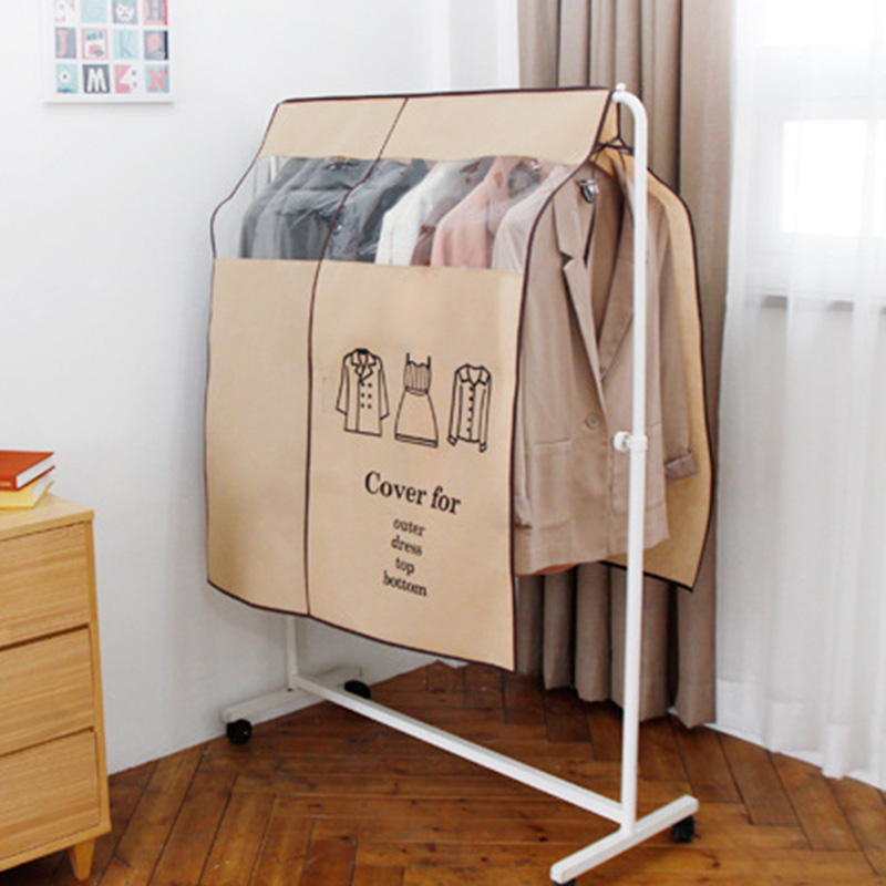 Staubschutzhülle Für Kleidung, Wandhaken Fürs Schlafzimmer, Wasserdichte Aufbewahrungshülle, Cremeweiß, Staubschutzset Für Den Kleiderschrank.