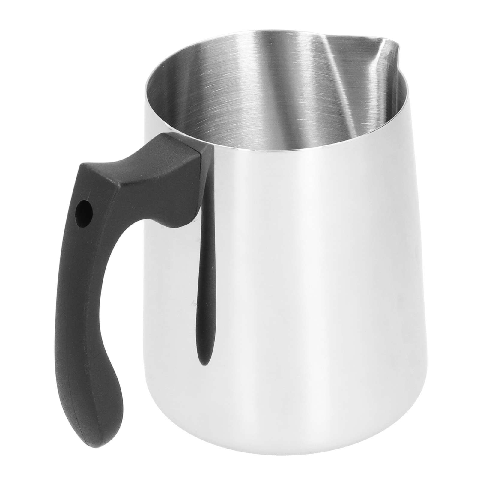 900-ml-milchkännchen Aus Edelstahl, Kaffeekanne Mit Rutschfestem, Hitzebeständigem Schwarzem Griff, Ideal Für Latte Art